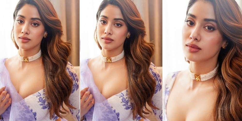 சேலையில அக்மார்க் தமிழ்ப் பொண்ணாக கலக்கல் போஸ் கொடுத்த ஜான்வி கபூர்!